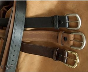 ALL USA Clothing Triple Stitch Leather Belt