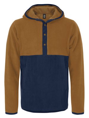 hooded-button-down-sweater-unisex-chandail-capuchon-bouton-unisexe-camel-navy-marin-attraction-initial-100364U-v2