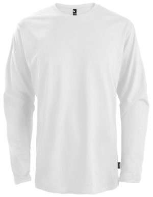 Ethica Attraction_ white _ Unisex long sleeve t-shirt _ blanc _ T-shirt manches longues unisexe _Style 387