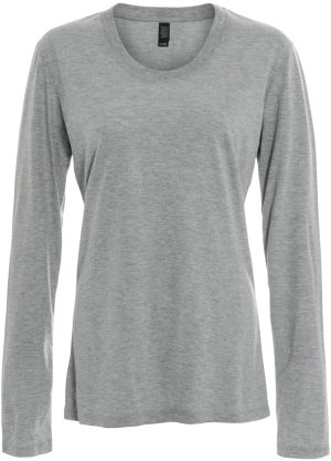 Attraction Initial_Sport gray Women long sleeve t-shirt_T-shirt manches longues femme gris sport_Style L3H