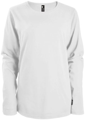 Ethica Attraction_White long sleeve t-shirt  for Women_T-Shirt Blanc Manches Longues pour Femme _Style L72