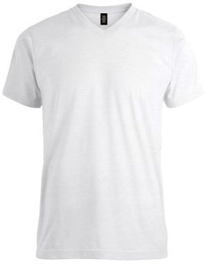 Initial Attraction_ White _ Unisex V-neck t-shirt_ Blanc  _ T-shirt col en V unisexe _Style 221