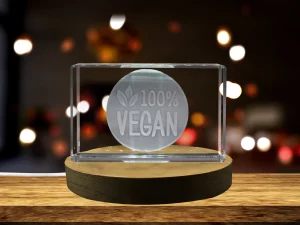 100% Vegan 3D Engraved Crystal