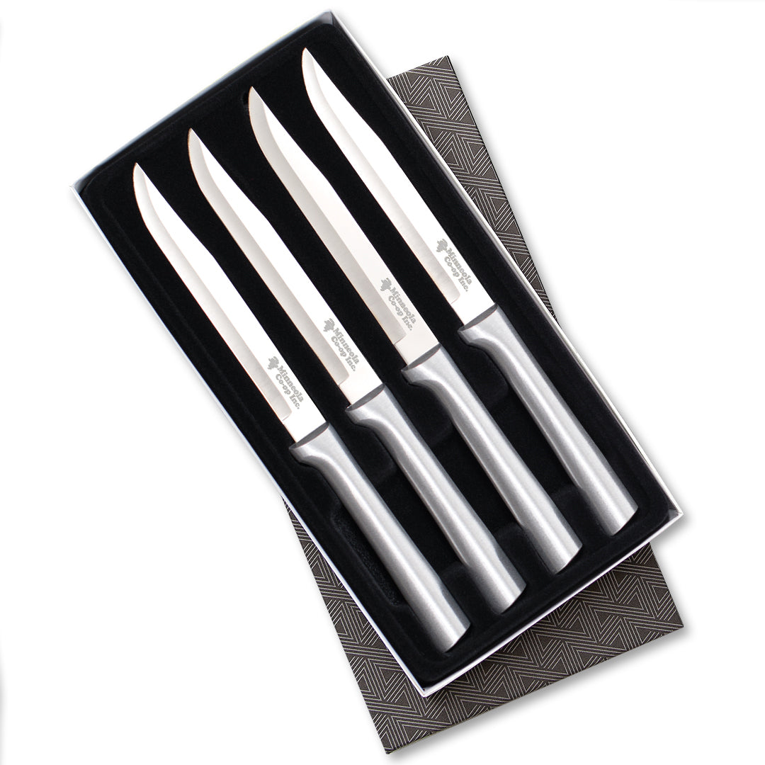 Four Utility/Steak Knives Gift Set - Silver (S55)