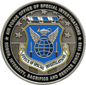 Air Force Office of Special Investigations Challenge Coins